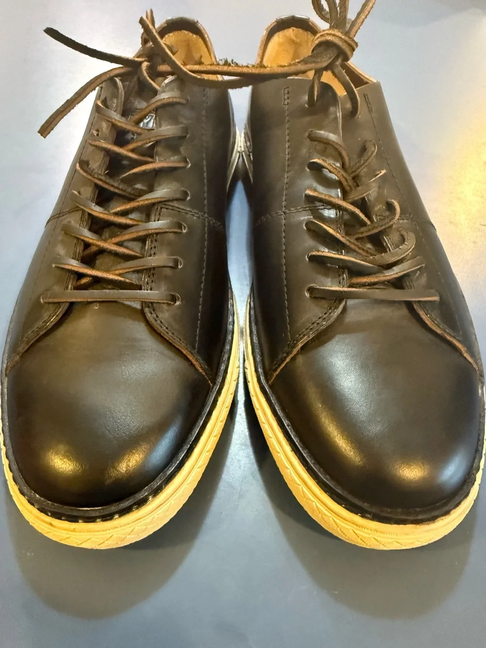 Frye Men's Black Leather Lace-Up Sneakers size 11